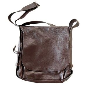 alexandra biagiotte for bottega giotti firenze brown messenger bag